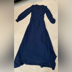 Navy blue wrap dress